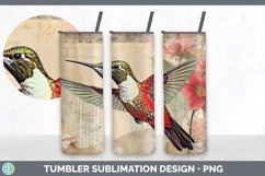 Vintage Hummingbird Bird Tumbler | Sublimation 20 oz Skinny Product Image 5