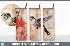 Vintage Hummingbird Bird Tumbler | Sublimation 20 oz Skinny Product Image 6