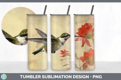 Vintage Hummingbird Bird Tumbler | Sublimation 20 oz Skinny Product Image 7