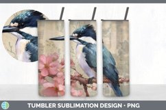 Vintage Kingfisher Bird Tumbler | Sublimation 20 oz Skinny T Product Image 4