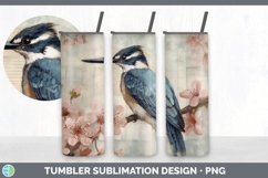 Vintage Kingfisher Bird Tumbler | Sublimation 20 oz Skinny T Product Image 5