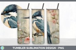 Vintage Kingfisher Bird Tumbler | Sublimation 20 oz Skinny T Product Image 6