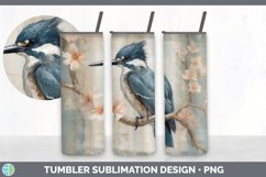 Vintage Kingfisher Bird Tumbler | Sublimation 20 oz Skinny T Product Image 7