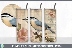 Vintage Nuthatch Bird Tumbler | Sublimation 20 oz Skinny Tum Product Image 4