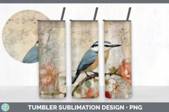 Vintage Nuthatch Bird Tumbler | Sublimation 20 oz Skinny Tum Product Image 6