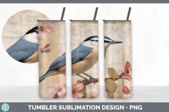 Vintage Nuthatch Bird Tumbler | Sublimation 20 oz Skinny Tum Product Image 7