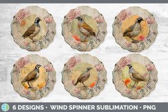 Vintage Quail Bird Wind Spinner | Sublimation Spinner Design Product Image 2