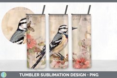 Vintage Downy Woodpecker Bird Tumbler | Sublimation 20 oz Sk Product Image 6