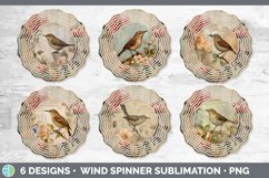 Vintage Wren Bird Wind Spinner | Sublimation Spinner Designs Product Image 2