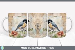 Vintage Junco Bird Mug Wrap | Sublimation Coffee Cup Designs Product Image 3
