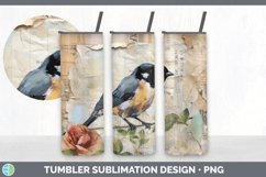 Vintage Junco Bird Tumbler | Sublimation 20 oz Skinny Tumble Product Image 3