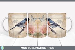 Vintage Junco Bird Mug Wrap | Sublimation Coffee Cup Designs Product Image 4