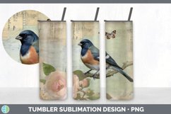 Vintage Junco Bird Tumbler | Sublimation 20 oz Skinny Tumble Product Image 5