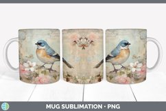Vintage Junco Bird Mug Wrap | Sublimation Coffee Cup Designs Product Image 6