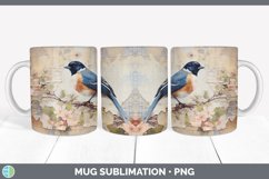 Vintage Junco Bird Mug Wrap | Sublimation Coffee Cup Designs Product Image 7