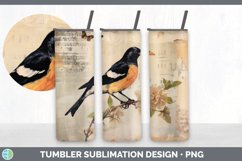 Vintage Myna Bird Tumbler | Sublimation 20 oz Skinny Tumbler Product Image 7