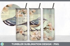 Vintage Nightingale Bird Tumbler | Sublimation 20 oz Skinny Product Image 6