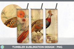 Vintage Pheasant Bird Tumbler | Sublimation 20 oz Skinny Tum Product Image 3