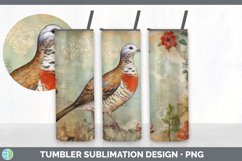 Vintage Partridge Bird Tumbler | Sublimation 20 oz Skinny Tu Product Image 3
