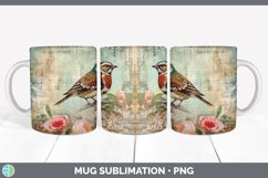 Vintage Partridge Bird Mug Wrap | Sublimation Coffee Cup Des Product Image 5