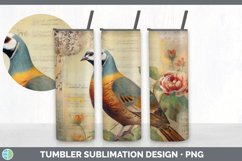 Vintage Partridge Bird Tumbler | Sublimation 20 oz Skinny Tu Product Image 6