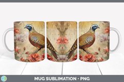 Vintage Partridge Bird Mug Wrap | Sublimation Coffee Cup Des Product Image 7