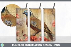Vintage Partridge Bird Tumbler | Sublimation 20 oz Skinny Tu Product Image 7