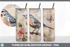 Vintage Skylark Birds Tumbler | Sublimation 20 oz Skinny Tum Product Image 4