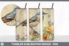 Vintage Skylark Birds Tumbler | Sublimation 20 oz Skinny Tum Product Image 5