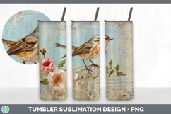 Vintage Skylark Birds Tumbler | Sublimation 20 oz Skinny Tum Product Image 6
