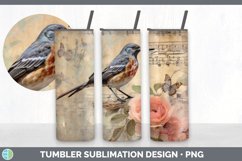 Vintage Skylark Birds Tumbler | Sublimation 20 oz Skinny Tum Product Image 7