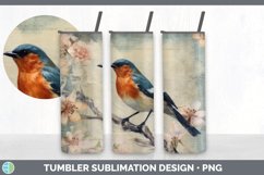 Vintage Swift Bird Tumbler | Sublimation 20 oz Skinny Tumble Product Image 5