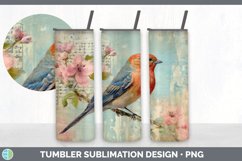 Vintage Swift Bird Tumbler | Sublimation 20 oz Skinny Tumble Product Image 6