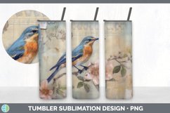 Vintage Swift Bird Tumbler | Sublimation 20 oz Skinny Tumble Product Image 7