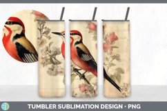 Vintage Woodpecker Bird Tumbler | Sublimation 20 oz Skinny T Product Image 4