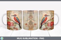 Vintage Woodpecker Bird Mug Wrap | Sublimation Coffee Cup De Product Image 5