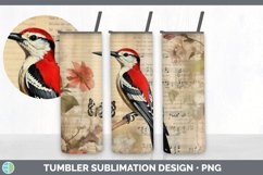 Vintage Woodpecker Bird Tumbler | Sublimation 20 oz Skinny T Product Image 6