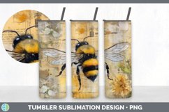 Vintage Bees Tumbler | Sublimation 20 oz Skinny Tumbler Desi Product Image 3