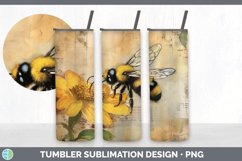 Vintage Bees Tumbler | Sublimation 20 oz Skinny Tumbler Desi Product Image 4
