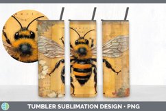 Vintage Bees Tumbler | Sublimation 20 oz Skinny Tumbler Desi Product Image 5