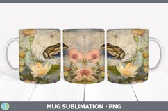 Vintage Bullfrog Mug Wrap | Sublimation Coffee Cup Designs B Product Image 5