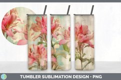 Vintage Azalea Flowers Tumbler | Sublimation 20 oz Skinny Tu Product Image 4