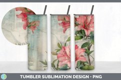 Vintage Azalea Flowers Tumbler | Sublimation 20 oz Skinny Tu Product Image 6