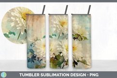 Vintage Chrysanthemum Flowers Tumbler | Sublimation 20 oz Sk Product Image 4