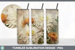 Vintage Chrysanthemum Flowers Tumbler | Sublimation 20 oz Sk Product Image 5