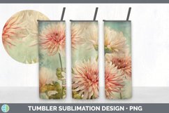 Vintage Chrysanthemum Flowers Tumbler | Sublimation 20 oz Sk Product Image 6