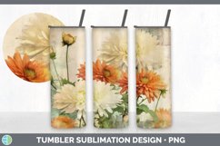 Vintage Chrysanthemum Flowers Tumbler | Sublimation 20 oz Sk Product Image 7