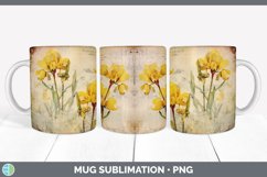 Vintage Freesia Flowers Mug Wrap | Sublimation Coffee Cup De Product Image 5