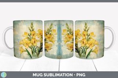 Vintage Freesia Flowers Mug Wrap | Sublimation Coffee Cup De Product Image 6