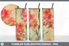 Vintage Gladiolus Flowers Tumbler | Sublimation 20 oz Skinny Product Image 3